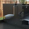 Outsunny BBQ Rotisserie Grill Roaster, Charcoal Split Roaster for Chicken or Turkey with 3-Level Grill Grate, Foldable Storage Shelves, and Wind Defle