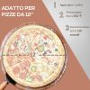 Outsunny Outdoor Pizza Oven with 12" Stone, Peel and Cover, Portable Pellet Wood Fired Pizza Maker with Foldable Legs, Stainless Steel Pizza Grill for