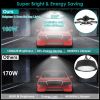 2 Packs LED Garage Lights 160W LED Shop Light Deformable E26/E27 Garage Ceiling Lights with 6 Adjustable Lighting Blades for Garage Basement Shop