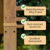 Outdoor Retractable Pergola with Heavy Duty Sunshade Cover (Teak Coated)